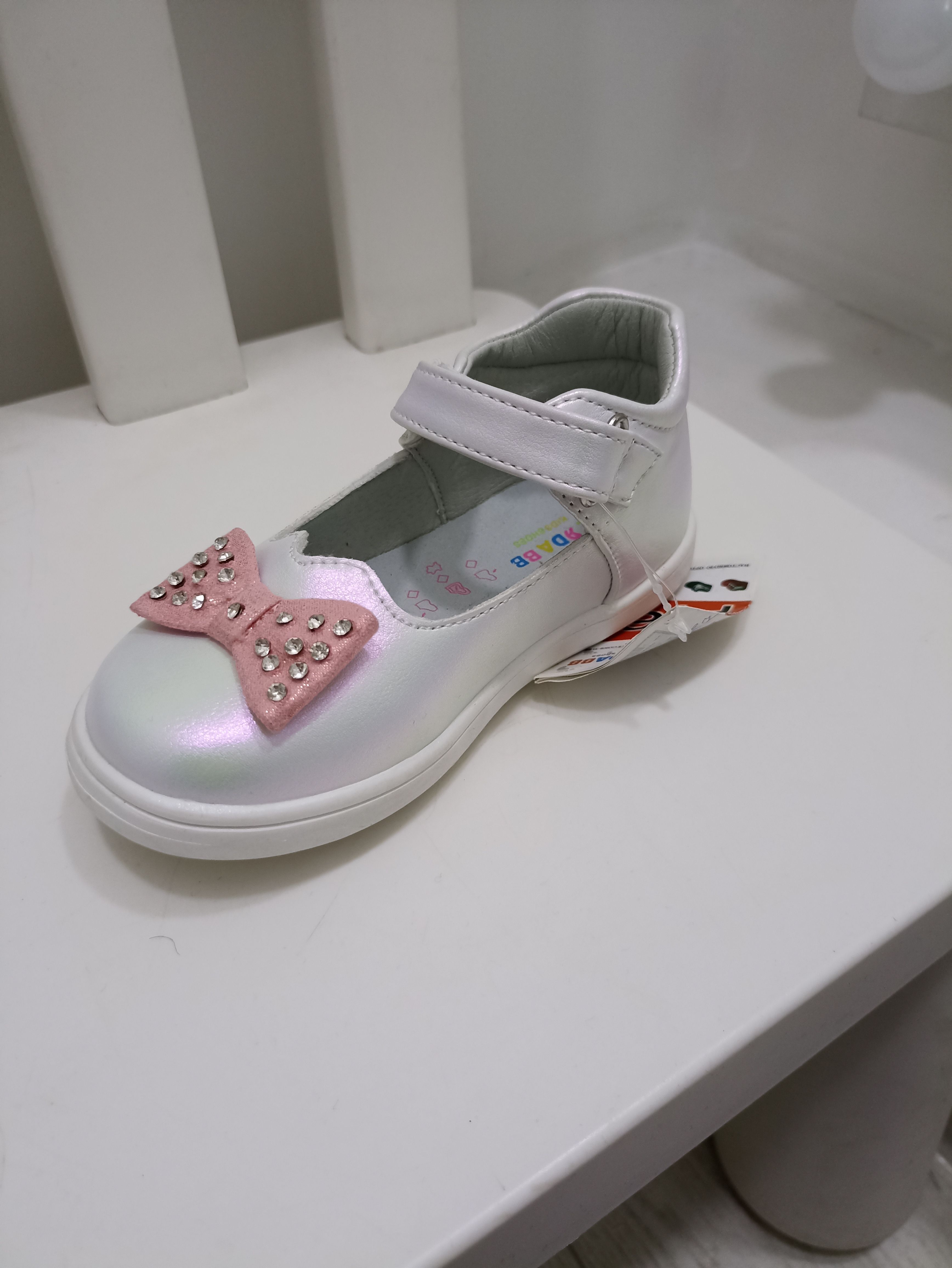 картинка JONG.GOLF / Туфли для девочки цвет : перламутровый(бант) от магазина Одежда+