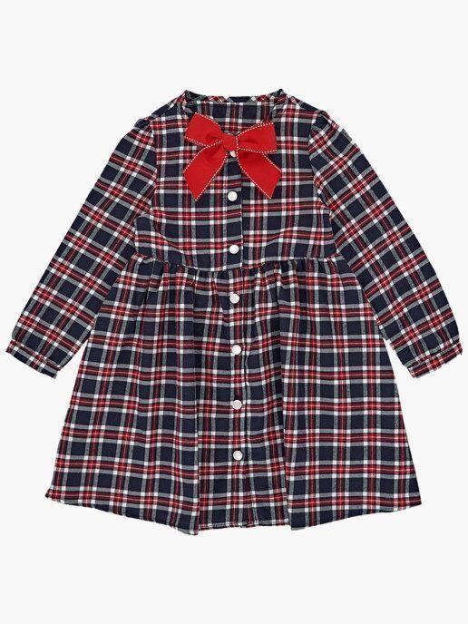 картинка Mini Maxi / Платье цвет: сине-красная клетка от магазина Одежда+