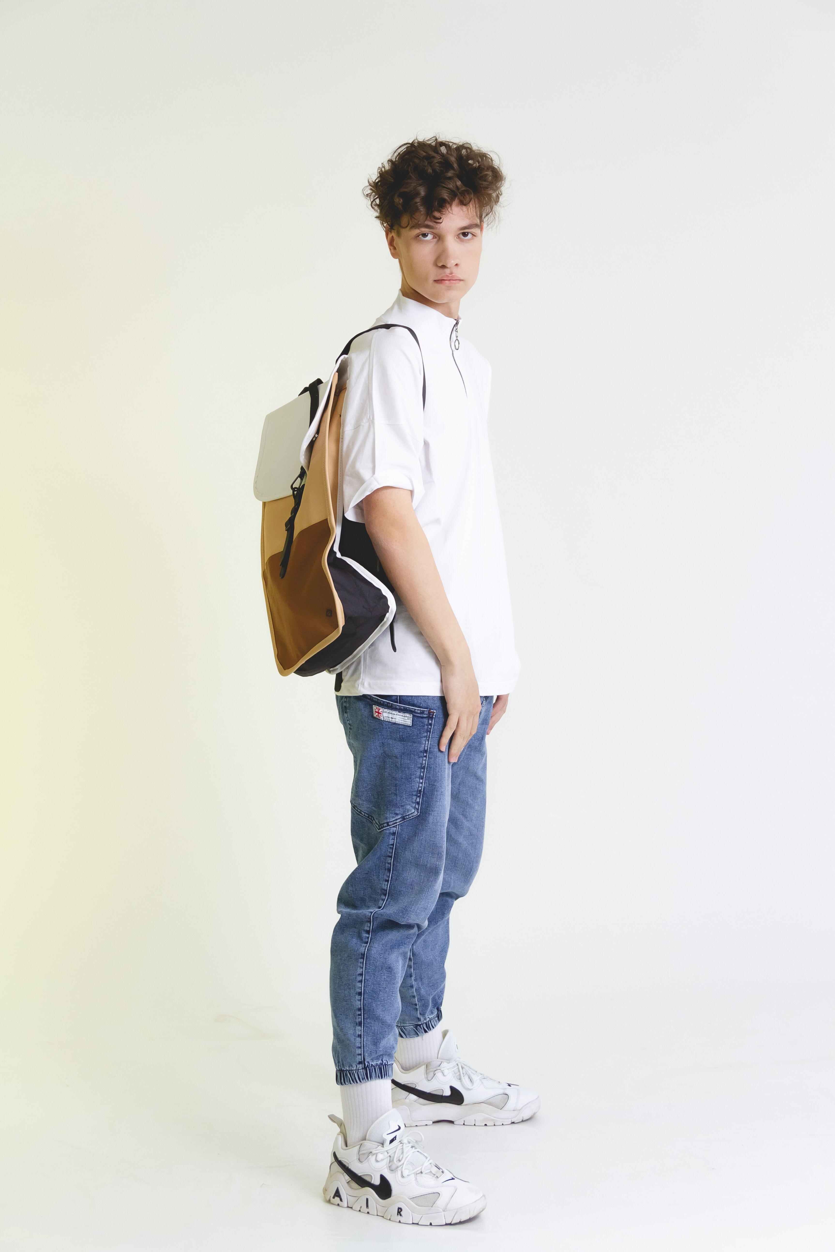 картинка CATCH / Рюкзак трехцветный (белый, бежевый, коричневый) от магазина Одежда+