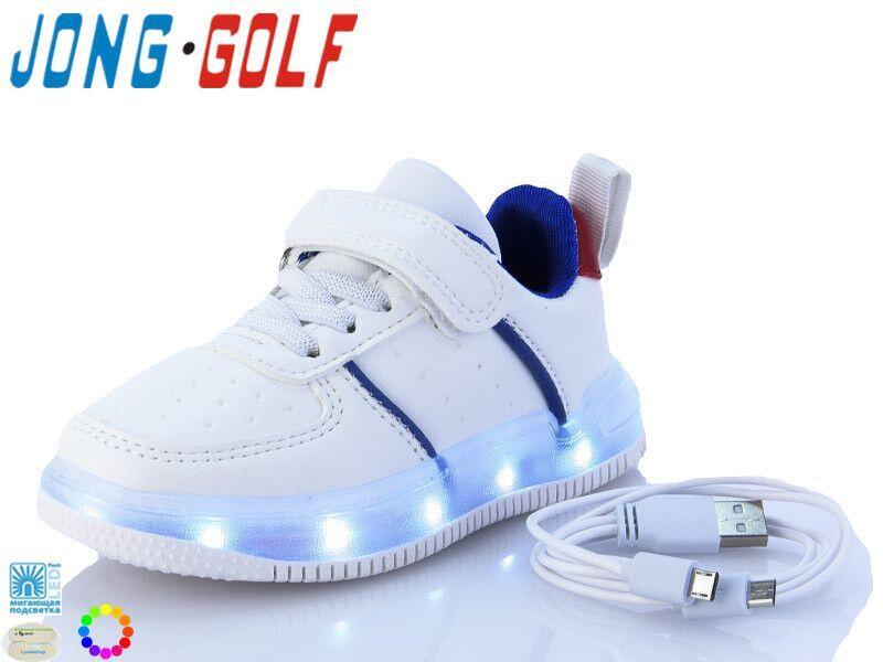 картинка JONG.GOLF / Кеды цвет: белый, синяя полоска от магазина Одежда+