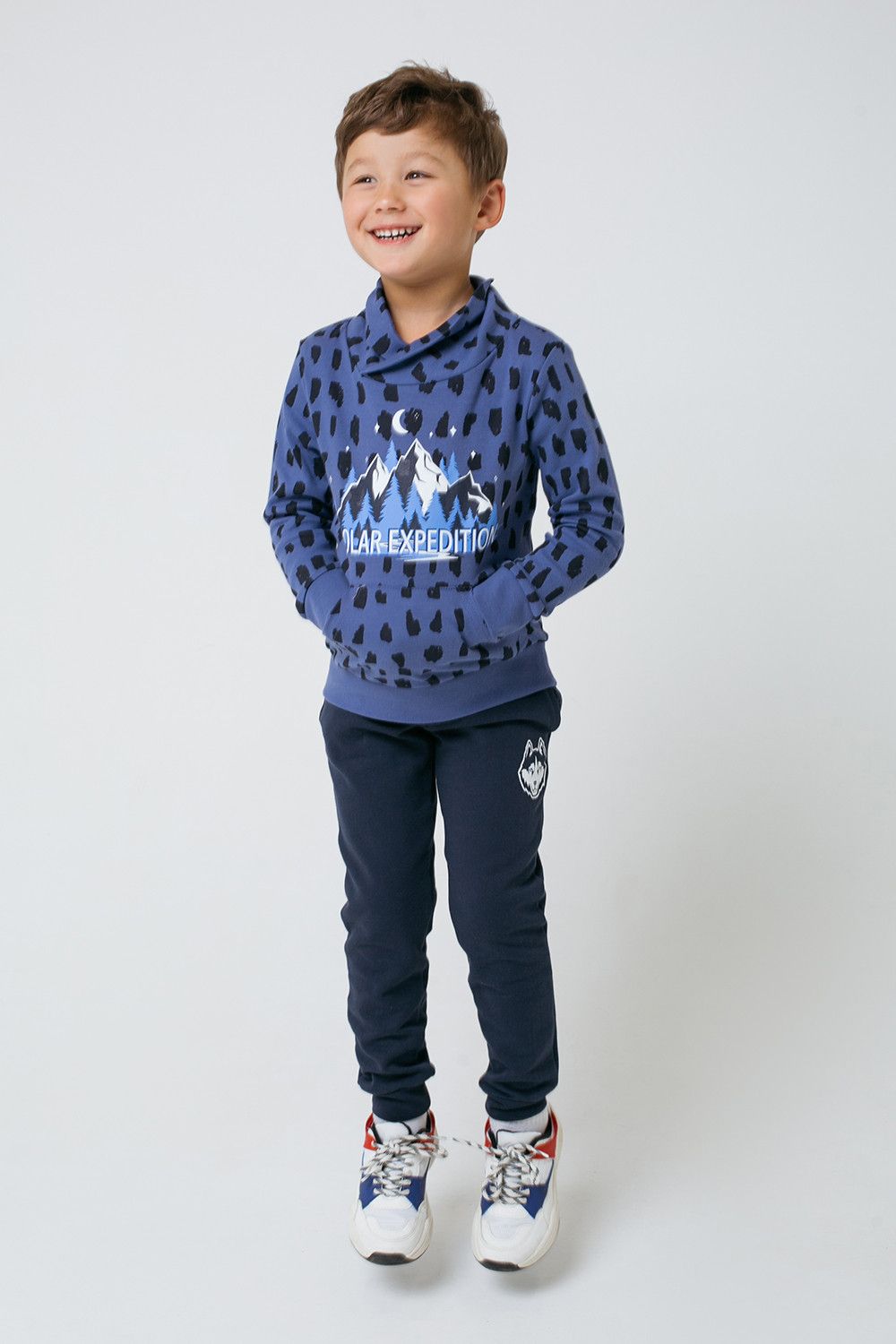 картинка CROCKID / Джемпер для мальчика цвет : джинсовый,кусочки льда от магазина Одежда+