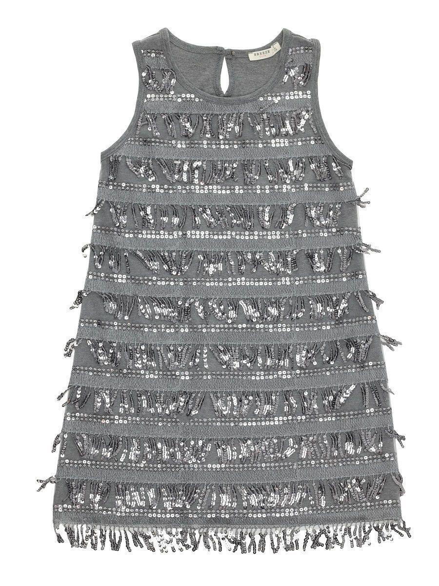 картинка BREEZE / Платье цвет: серый (пайетки) от магазина Одежда+