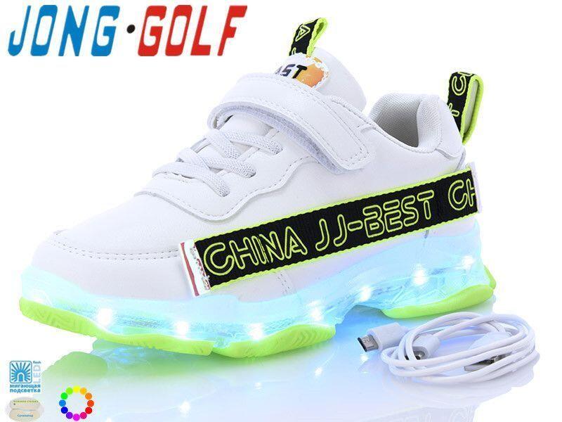 картинка JONG.GOLF / Кроссовки цвет: белый, салатовый от магазина Одежда+