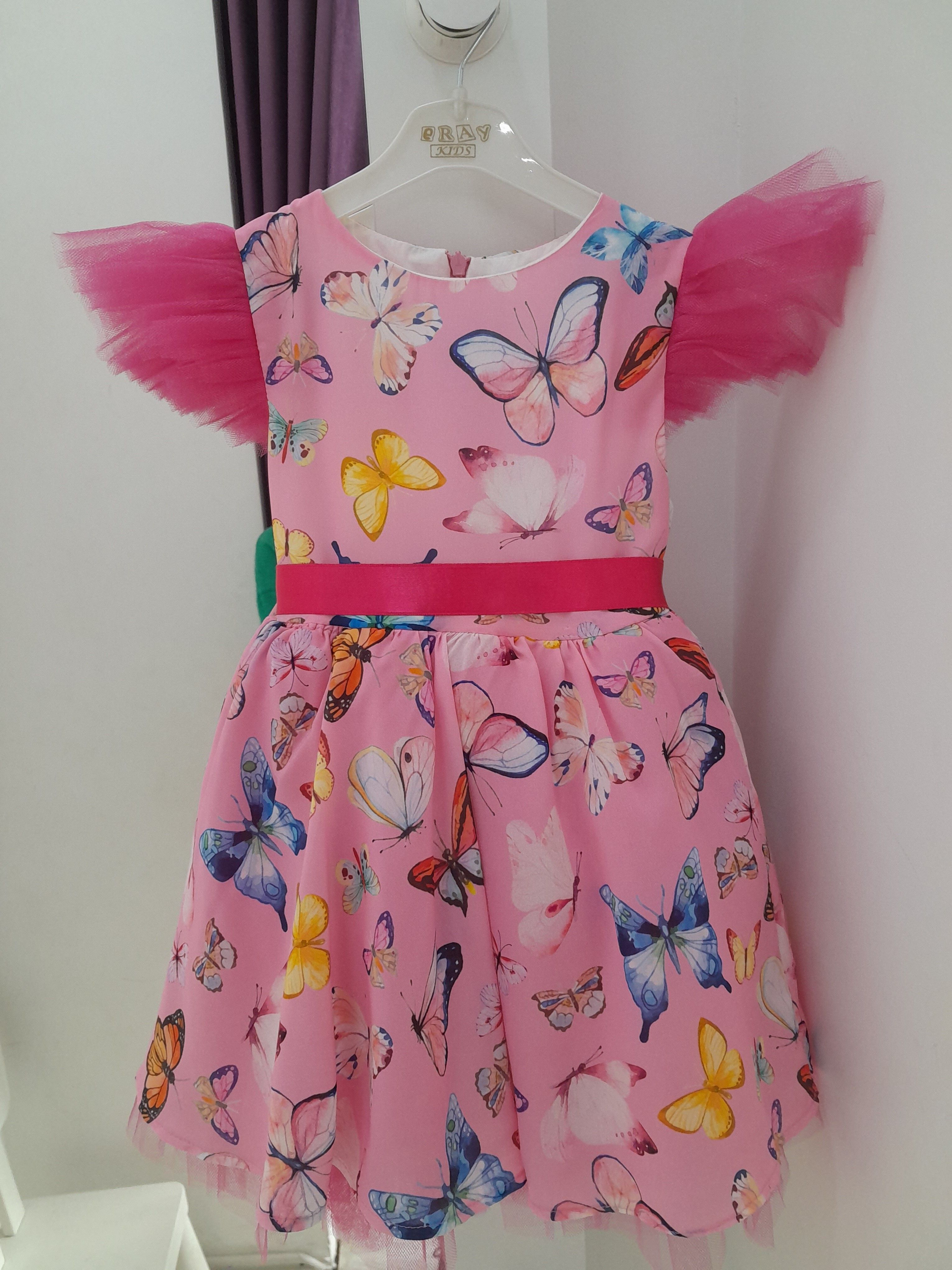 картинка eray kids / Нарядное платье цвет : розовый(бабочки) от магазина Одежда+