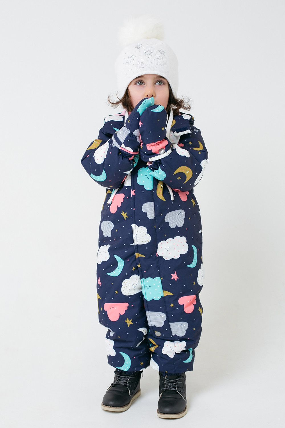картинка CROCKID / Комбинезон для детей ясельного возраста цвет :  фиолетово-синий, ночные облака от магазина Одежда+