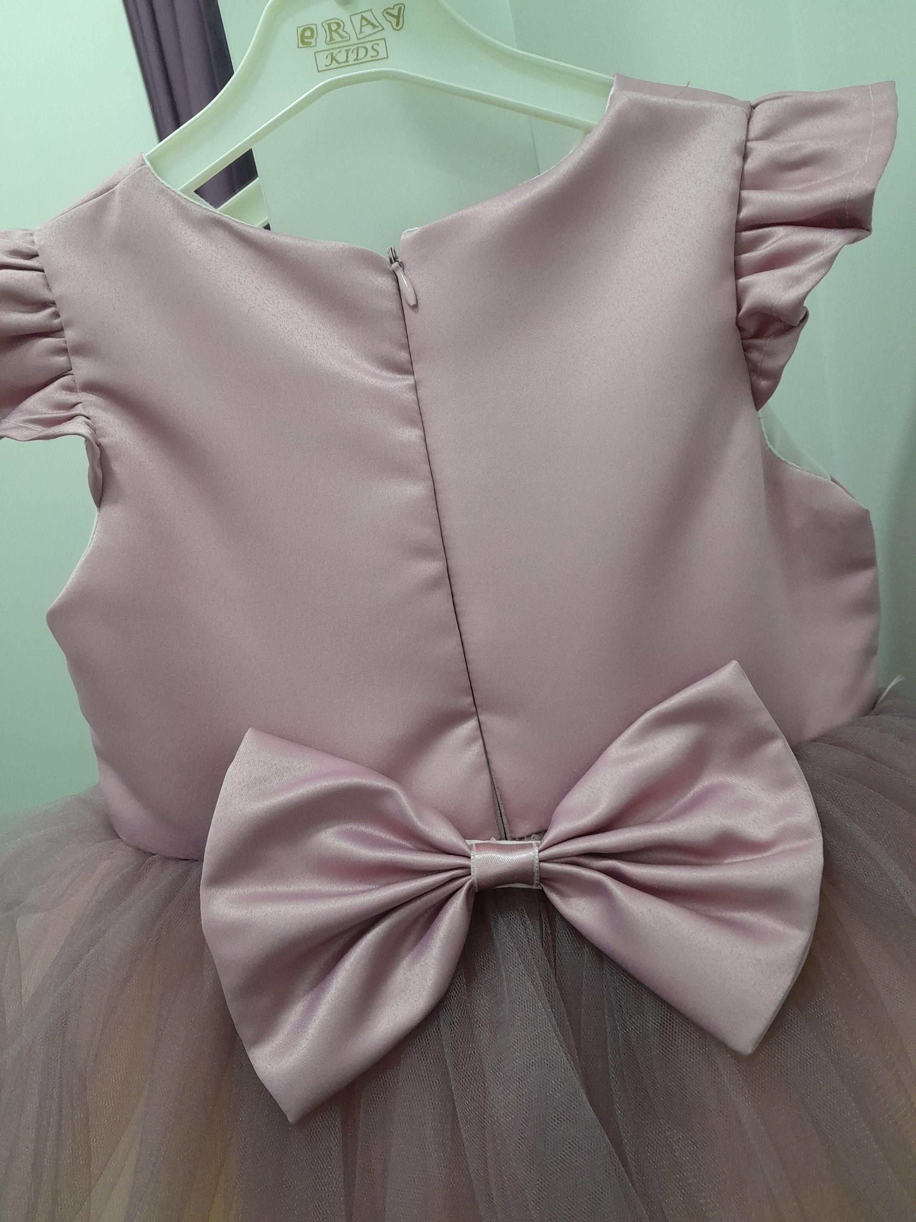 картинка eray kids / Нарядное платье цвет : серо-розовый(жемчуг) от магазина Одежда+