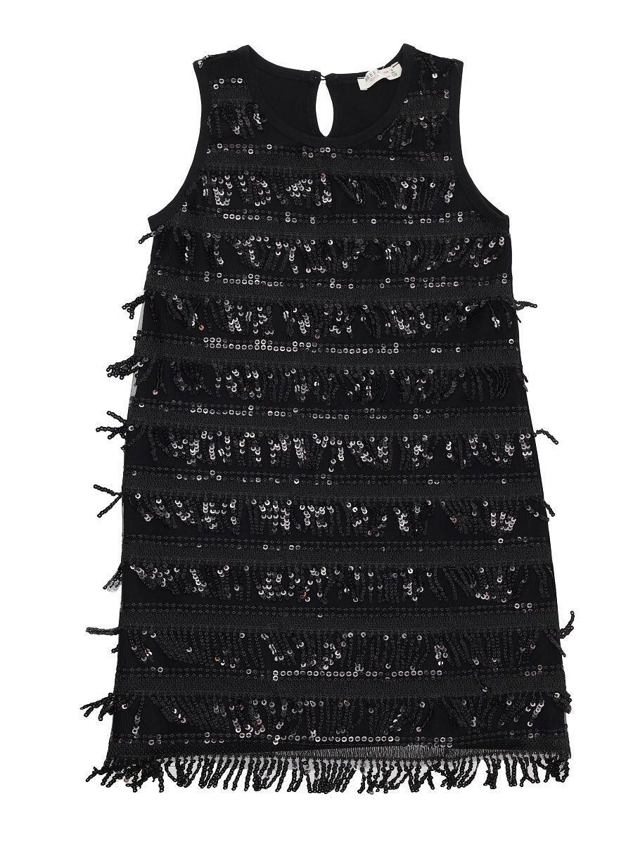 картинка BREEZE / Платье цвет: черный (пайетки) от магазина Одежда+