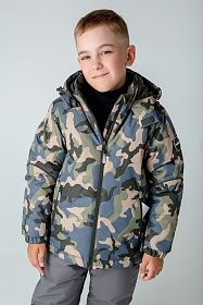 CROCKID / Куртка зимняя для мальчика цвет : камуфляж