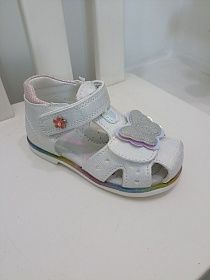 JONG.GOLF / Сандалии для девочки цвет : серебристый(бабочка)
