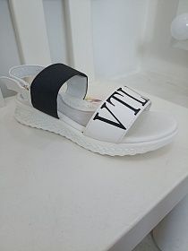 JONG.GOLF / Босоножки для девочки цвет : бело-чёрный(VTLN)