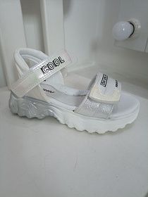 JONG.GOLF / Босоножки для девочки цвет : серебристый(cool)