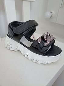 JONG.GOLF / Босоножки для девочки цвет : черный(цепочка) 