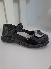 JONG.GOLF / Туфли для девочки цвет : чёрный(сердце)