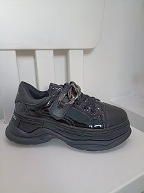 JONG.GOLF / Кроссовки / Кеды для девочки цвет : чёрный с цепью